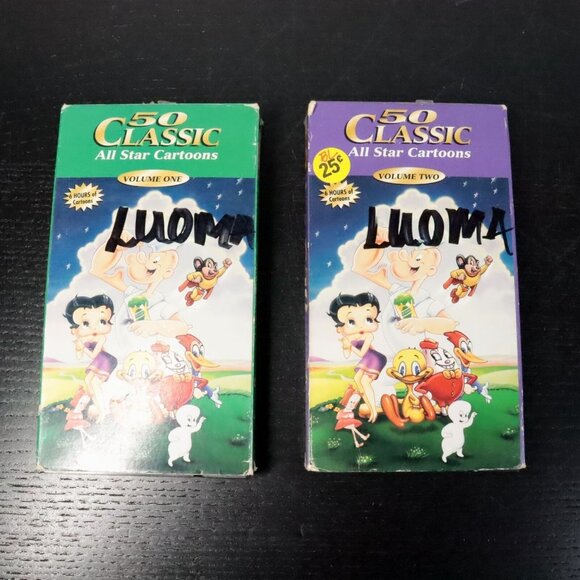 8pc Vintage 90s Classic Childrens Cartoons VHS Lot - Charlie Brown, Shari Lewis - Picture 2 of 9